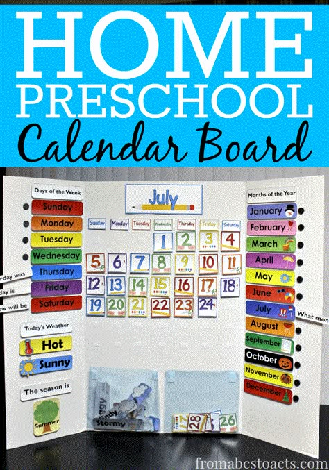 Make your own DIY calendar board for home preschool!  It's super simple and your preschooler will love it! Homeschool Calendar Board, Preschool Calendar Board, Preschool Calendar, Homeschool Calendar, Preschool Prep, Kitchen Simple, Calendar Board, Home Preschool, Preschool Homeschool