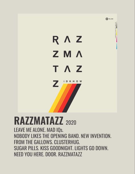 razzmatazz Minimalist Album Poster, Kiss Goodnight, Minimalist Posters, New Inventions, Minimalist Poster, Pie Chart, Quick Saves