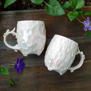 I plan on having a handful of my Pearly Fairy mugs on May 26th for my next online sale! Which mug do you prefer in the photo? Right or left? . . . . . #kaitlynceramics #kaiceramics #kaitlynchipps #handmade #handmadepots #pearl #white #porcelain #fairy Fairy Mugs, Fairy Mug, Mug Photo, Pottery Inspo, Drinking Vessels, Clay Mugs, Ceramic Design, Pottery Mugs, Tea Cup Set