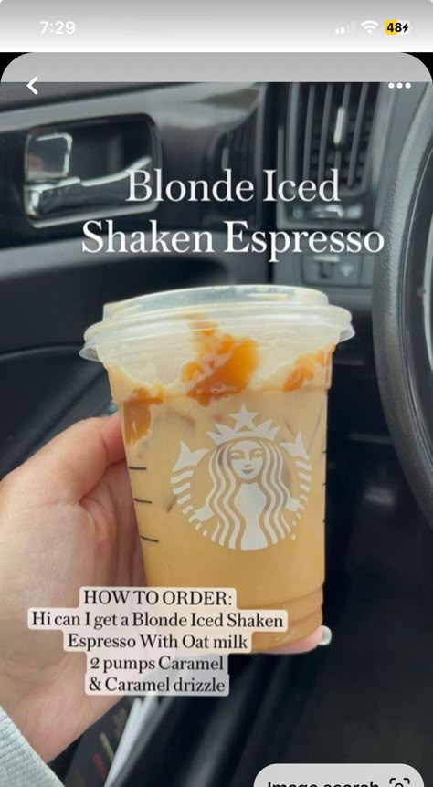 Starbucks Coffee Orders, Recipes Starbucks Drinks, Starbucks Drinks Coffee, Low Calorie Starbucks Drinks, Low Carb Starbucks Drinks, Caramel Drinks, Starbucks Drink Menu, Shaken Espresso, Starbucks Ideas