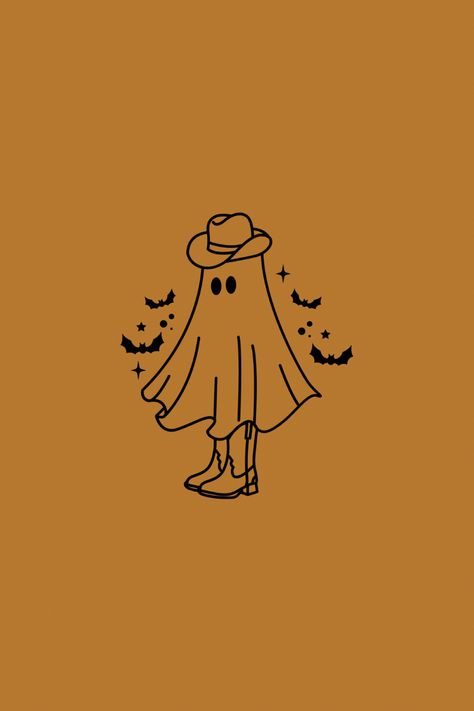 Cute Halloween Screen Savers, Trendy Halloween Wallpaper, Western Ghost Wallpaper, Cowboy Halloween Wallpaper, Cowboy Ghost Wallpaper, Country Halloween Wallpaper, Western Halloween Wallpaper, Fall Screen Savers, Halloween Watch Face