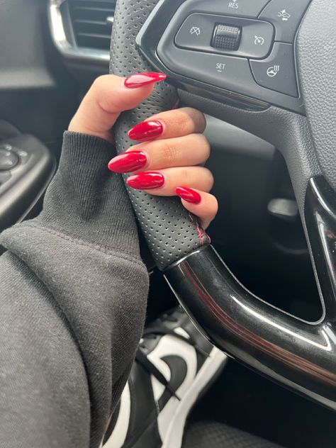 Red Nails, A Car, Nail Polish, Nails, Red