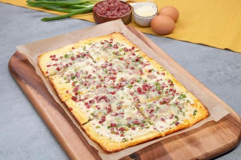 Low Carb Flammkuchen, Low Carb Pizza, High Protein Low Carb, High Protein, Low Carb, Pizza, Pasta, Snacks, Baking