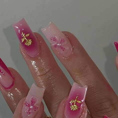 @nailzzbysteph on Instagram: "dainty 3D flower set 🩷🌸  @apresnailofficial medium natural square   inspo: @na1lsbysofi" Square 3d Nails, 3d Nail Designs Square, Square Medium Nails Acrylics, Square Flower Nails, Medium Nails Ideas, Square Nails Aesthetic, Nails Inspo Square, Flower Nails Square, Square Medium Nails