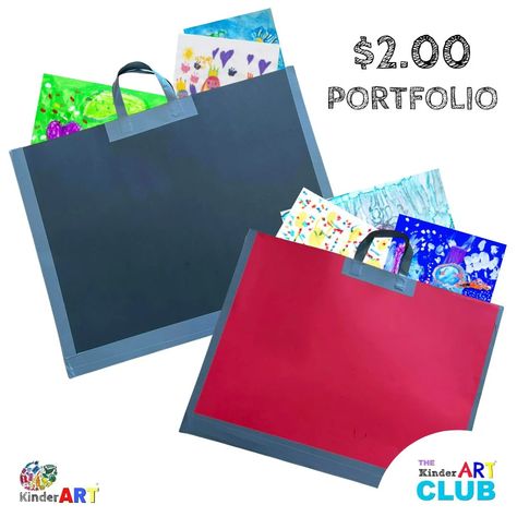 Art Portfolios - Make Your Own — KinderArt Diy Art Portfolio Case, Student Art Portfolio, Diy Art Portfolio, Kindergarten Artwork, Art Portfolio Case, Middle School Art Projects, Student Portfolios, Portfolio Case, Different Kinds Of Art