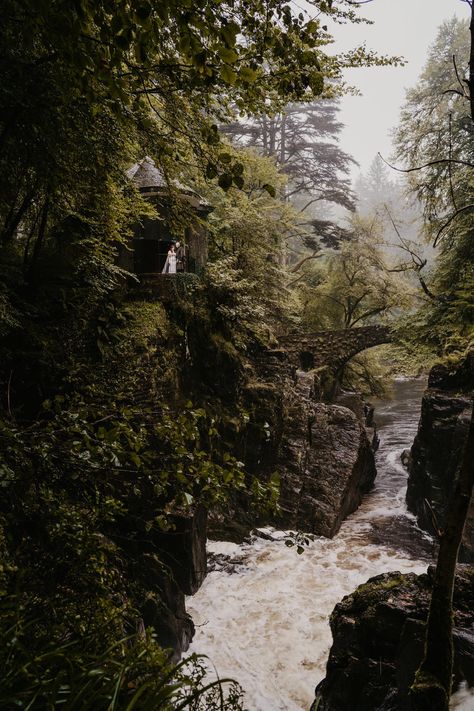 The Hermitage Outdoors Autumn Wedding Scotland Dark Fairy Wedding, Wedding Venues Scotland, Wedding Scotland, Dark Romantic Wedding, Scottish Elopement, Highland Wedding, Woodland Park, Scotland Wedding, Fairy Wedding