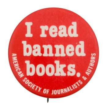 I Read Banned Books I Read Banned Books, Make Your Own Buttons, Read Banned Books, Busy Beaver, American Library Association, Zine Design, Book Pins, Book Categories, A Series Of Unfortunate Events