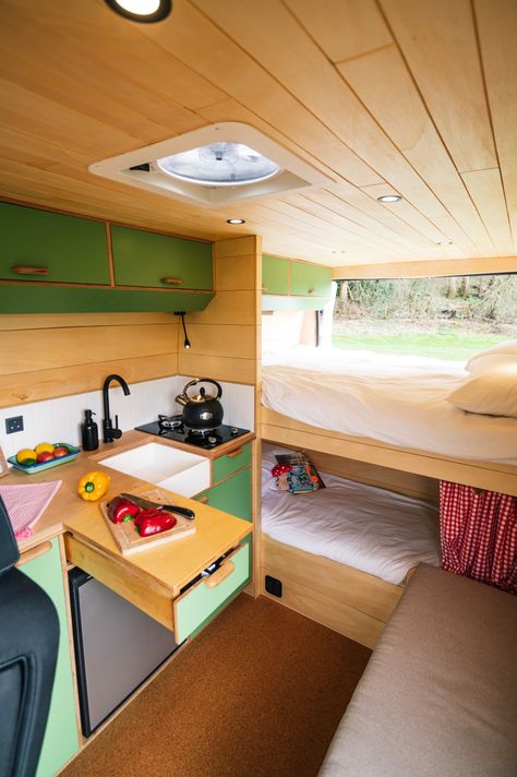 4 Berth Campervan, Best Campervan, Van Bed, Tenda Camping, Bus Living, Campervan Hire, Van Conversion Interior, Lake Food Ideas Summer, Food Ideas Summer