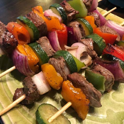 Mom's Beef Shish Kabobs Beef Shish Kabobs, Shish Kabobs Marinade, Kabobs Recipes, Grill Meals, Beef Shish Kabob, Shishkabobs Recipe, Kabob Marinade, Shish Kabob, Chicken Croquettes