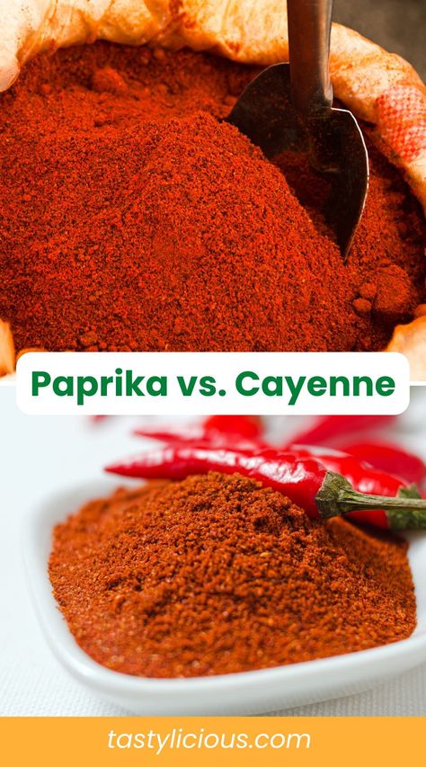 Can I use paprika instead of cayenne | paprika vs cayenne health benefits | Is paprika and cayenne pepper the same thing | summer dinner recipes | healthy lunch ideas | dinner ideas | breakfast ideas | easy healthy dinner recipes Recipes With Cayenne Pepper, Paprika Benefits, Benefits Of Cayenne Pepper, Cayenne Pepper Recipes, Breakfast Ideas Easy Healthy, Cayenne Pepper Benefits, Pepper Benefits, Cooking Substitutes, Ground Recipes