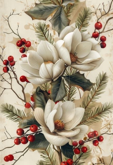 Capture timeless beauty with Vintage Christmas Floral Art! 🎅✨ These free downloads are ideal for holiday journals, cards, and decor. Available for personal and commercial use—visit the website for info. #ChristmasArt #FreePrintables Free Printable Vintage Christmas Images, Vintage Christmas Paintings, Free Vintage Christmas Printables, Christmas Images Printable, Christmas Graphics Free, Christmas Illustration Art, Christmas Printables Free, Free Christmas Images, Free Christmas Printables Vintage