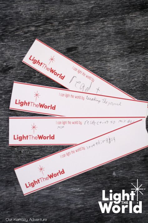 Free Light The World Paper Chain - Our Kerrazy Adventure Relief Society Christmas, Christmas Paper Chains, Light The World, Church Christmas Party, Ward Christmas Party, Paper Chain, Family Christmas Party, Paper Chains, World Party