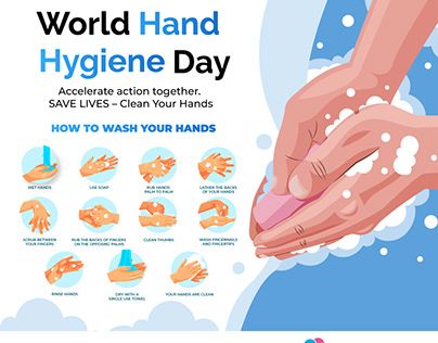 World Hand Hygiene Day, Social Media Poster, Hand Hygiene, Branding Graphic Design, Communication Design, Wash Your Hands, Save Life, New Work, Work On