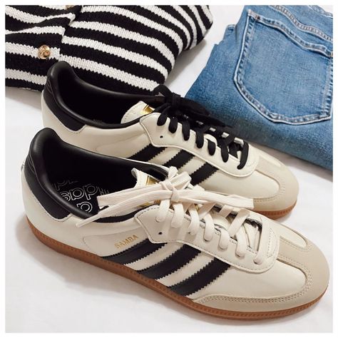 Cream laces or black laces?? Adidas Samba in sand strata #sambas #ltk https://liketk.it/4CqVs Adidas Samba Cream, Sand Outfit, Wishlist 2024, 2024 Style, Autumn 2024, Cream Lace, Adidas Samba, Black Laces, Outfit Idea