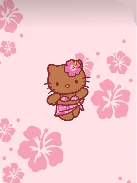 Hawaiian Hello Kitty, Hello Kitty Summer, Pink Wallpaper Ipad, Hello Kitty Wallpaper Hd, Pink Wallpaper Hello Kitty, Kitty Art, Hello Kitty Backgrounds, Simple Iphone Wallpaper, Hello Kitty Art