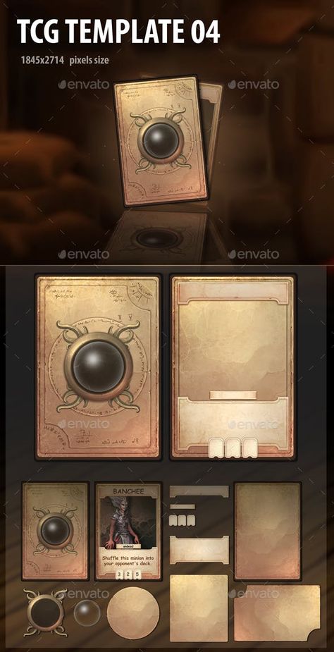 TCG Template 04 — Photoshop PSD #voodoo #magic Tcg Card Design, Carte Harry Potter, Pinterest Cards, Illustrator Branding, Trading Card Ideas, Trading Card Template, Card Game Design, Voodoo Magic, Photography Sketch