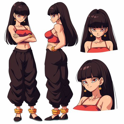 Character sheet oc Oc Temple Sheet, Dragon Ball Z Art Style, Dragon Ball Earthling Oc, Female Dbz Oc, Fasha Dbz, Dragon Ball Female Oc, Dbz Oc Female, Dragon Ball Hair, Dragon Ball Oc Female Saiyan