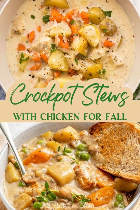 Chicken Broth Stew Recipes, Chicken Roast Crockpot Recipes, Crockpot Chicken Stew Recipes Healthy, Chicken Potato Stew Crockpot, Rustic Chicken Stew, Chicken Veggie Crockpot Recipes, Chicken Soups And Stews Crockpot, Crockpot Chicken Stew Recipes Slow Cooker, Winter Crockpot Meals Chicken