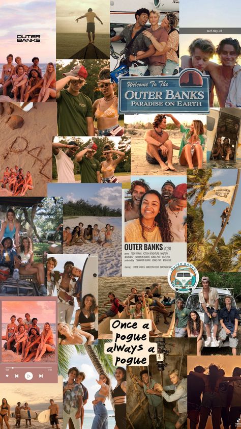 #outerbanks #wallpaper #collageart #netflix #p4l #pogues4life Outerbanks Netflix Wallpapers, P4l Wallpaper, Outer Banks Aesthetic Outfits, Les Pogues, Cute Iphone Wallpaper Tumblr, Outer Banks Style, Outer Banks Beach, Outer Banks Nc, Backgrounds Phone Wallpapers