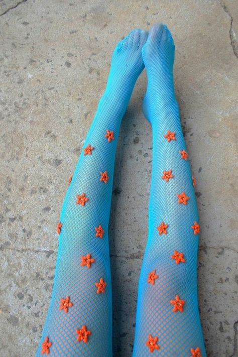 Starfish-net tights Lirika Matoshi, Net Tights, High Socks, Knee High Sock, Starfish, Knee High, Tights, Socks, Crochet