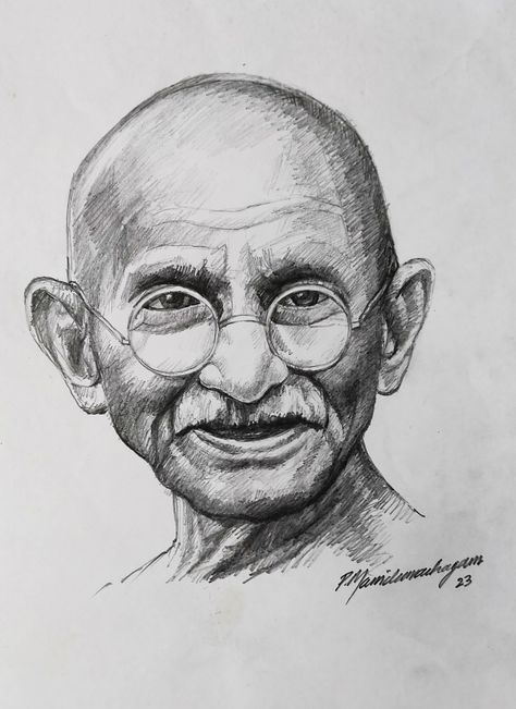 Mahatma Gandhi. The great Indian soul who sacrificed his life to liberate India from foreign rule. Pencil sketch Indian Freedom Fighters Drawings, Mahatma Gandhi Drawing Easy, Freedom Fighters Painting, Indian Freedom Fighters Sketch, Freedom Fighters Sketch, Gandhi Drawing Easy, Gandhiji Sketch Pencil, Indian Freedom Fighters Art, Mahatma Gandhi Sketch