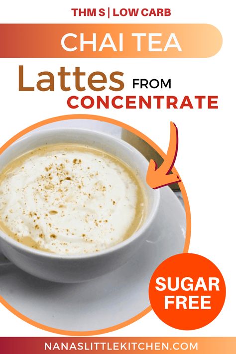 Sugar free, low carb, THM S chai tea latte concentrate is simple to make. Sugar Free Chai Tea Latte, Thm Coffee, Make Chai Tea, Trim Healthy Mama Drinks, Sugar Free Coffee Syrup, Trim Healthy Mama Recipe, Thm Drinks, Tea Lattes, Coffee Syrups