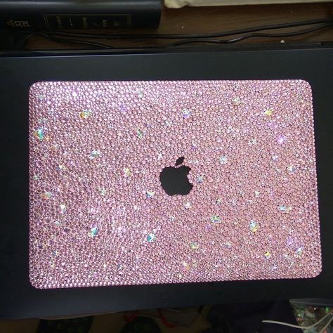 Pink Macbook, Bling Ideas, Rhinestone Projects, Rhinestone Crafts, Bling Crafts, Apple Computer, Light Rose, Pink Girly Things, Girly Accessories