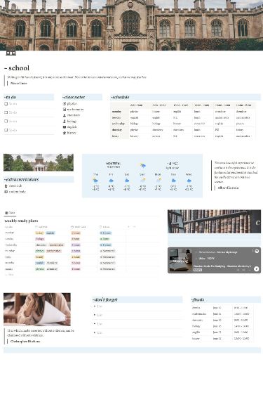 free notion templates Notion Inspo School, Notion Aesthetic School, Aesthetic School Planner, Notion Template Ideas For Students, University Notion, College Notion, School Notion, Study Planner Free, Student Daily Planner
