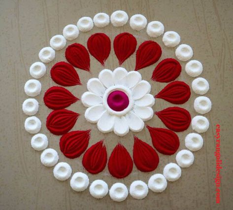 50 Amalaki Ekadashi Rangoli Designs (Rangoli Ideas) - February 2020 Minimalist Rangoli Design, Little Rangoli Designs, Small Simple Rangoli Designs, Simpal Rangoli Designs, Rangoli Design For New Year, Easy Rangoli Ideas, Ekadashi Rangoli, Easy And Simple Rangoli Designs, Easy Flower Rangoli