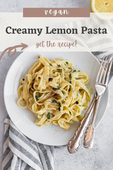 Vegan Lemon Pasta, Vegan Pasta Recipes, Lemon Pasta, Vegan Pasta, Vegan Cheese, Weeknight Dinner, Pasta Recipes, Vegan Vegetarian, Macaroni And Cheese