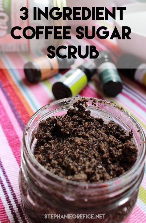 DIY Super Simple Coffee Scrub Diy Coffee Scrub, Coffee Bath, Coffee Sugar Scrub, Bath Scrub, Coffee Scrub Diy, Coffee Face Scrub, Coffee Body Scrub, Sugar Scrub Recipe, Face Scrub Homemade