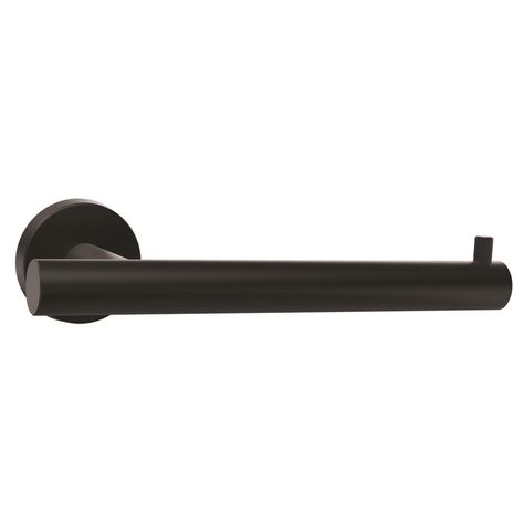 Amerock Arrondi Single Post Tissue Roll Holder in Matte Black-BH26540MB - The Home Depot Tissue Roll Holder, Matte Black Wall, Black Toilet, Southern Homes, Wall Mounted Toilet, Bath Hardware, Tissue Holder, Brushed Bronze, Cabinet Decor