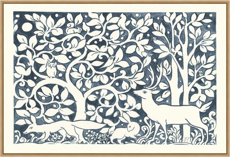 Linocut Inspiration, Forest Life, Float Frame, Print Ideas, Wise Owl, Fairy Doors, Small Canvas, Framed Canvas Wall Art, Paper Cut