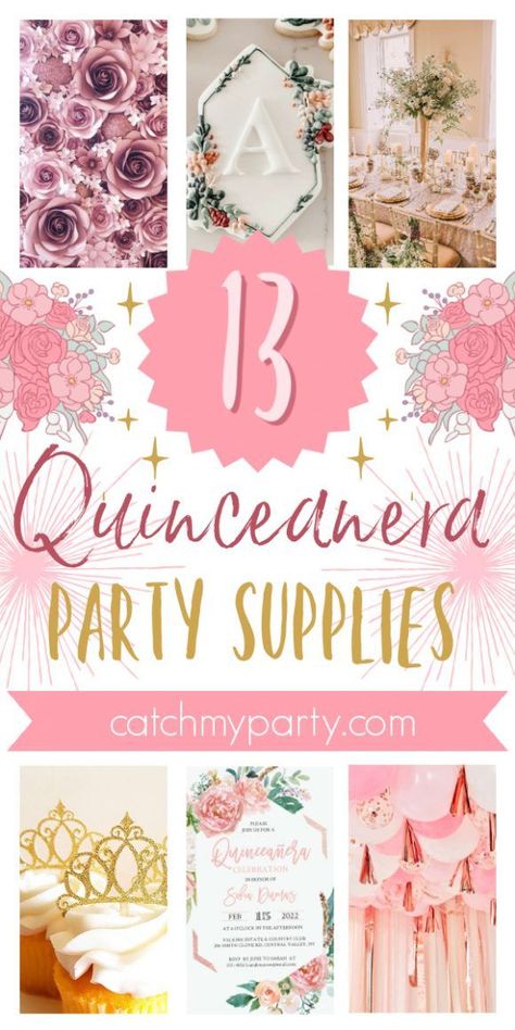 If you're planning a Quinceanera for a special girl, you won't want to miss these 13 impressive quinceanera party supplies! See more party ideas and share yours at CatchMyParty.com #catchmyparty #partyideas #quinceanera #quinceanerapartysupplies #quinceaneraparty #15thbirthday #girlbirthdayparty #latina Quinceanera Ideas Blue, Light Blue Quinceanera Decorations, Blue Quinceanera Decorations, Quince Colors Schemes, Quinceanera Ideas Themes Unique, 15 Party Ideas Quinceanera, Diy Quinceanera Decorations, Quinceañera Themes, Fancy Party Decorations