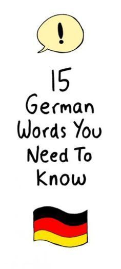 15 German Words You Need to Know Funny German Words, Study German, Living In Germany, Germany Language, German Phrases, German Grammar, German Heritage, German Language Learning, German Words