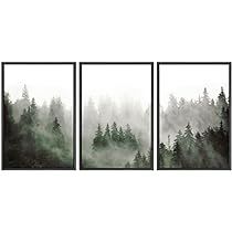 Pine Tree Forest, Modern Picture Frames, Pine Trees Forest, Black Framed Wall Art, Misty Forest, Forest Nature, Woodland Nursery Decor, Tree Forest, Forest Landscape