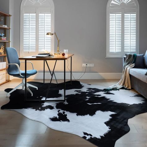 Cow print rug