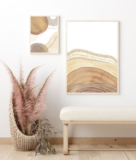 Coast Color Palette, West Coast Wall Art, California Art Print, Dusty Color Palette, Tropical Cabin, Big Sur Painting, Boho Desert Landscape Art, Cuadros Diy, Mid Century Wall Art