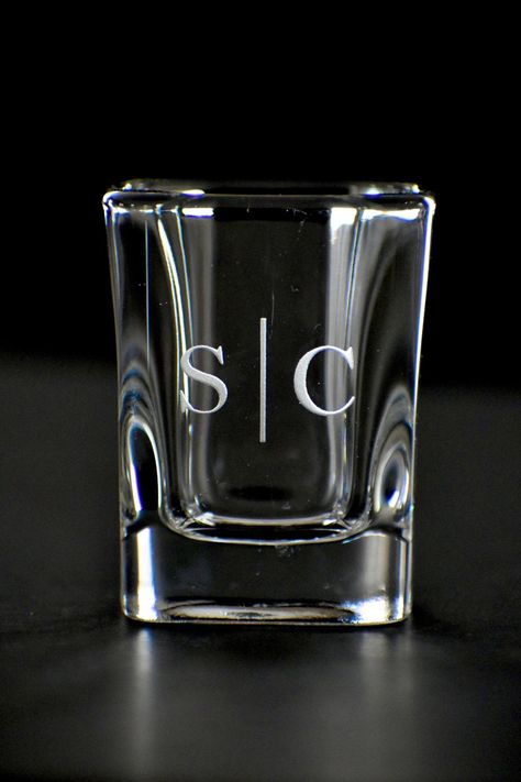 "Personalized Square Shot Glass, Groomsmen Gifts, Toasting Shot Glasses, Custom Shot Glass, Bridal Party Gift, Wedding Gifts, Groomsmen Gift Raise your shot glasses and toast to your new adventures! Personalized shot glasses make awesome gifts that you will have for a lifetime. Whether it is for your soulmate or for the whole bridal party, these make excellent mementos!   Proudly Designed at our studio in Sunny Southern California! 1: Simply select the quantity of glasses. 2: Choose one of our d Wedding Favors Shot Glasses, Custom Shot Glasses Birthday, Custom Shot Glass, Shot Glasses Diy, Groomsmen Shot Glasses, Wedding Gifts Groomsmen, Engraved Shot Glasses, Groomsmen Glasses, Shot Glass Wedding Favors