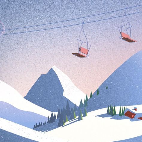 Geoffroy de Crécy on Instagram: “Winter is coming! I eventually made a print poster out of this animation. Available on my shop (link in bio). #animation #illustration…” Winter Illustration Art, Winter Wonderland Illustration, Winter Graphic Design, Winter Landscape Illustration, Winter Graphics, Flat Landscape, Etching Art, Design Print Layout, Illustrations Styles