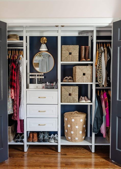 Teen Closet Organization, Closet Design Plans, Teen Closet, Make A Closet, Ikea Closet, Kids Closet Organization, Small Closets, Closet Organization Diy, Budget Home Decorating