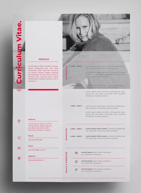 Cv Website, Cv Design Professional, Layout Portfolio, A4 Paper Size, Cv Inspiration, Graphic Design Cv, Cv Design Template, Basic Resume, Resume Design Professional