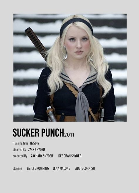 Sucker Punch Quotes, Sucker Punch Art, Emily Browning Sucker Punch, Sucker Punch Costume, Sucker Punch 2011, Sucker Punch Movie Poster, Movie Poster Room, Emily Browning, Hollywood Girls