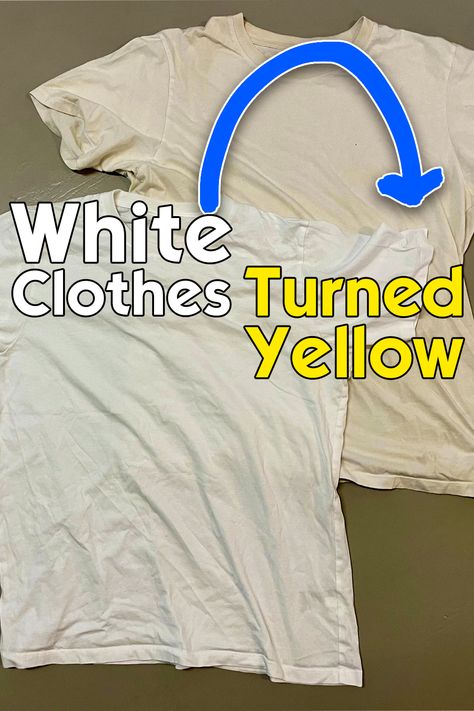 How To Get Yellow Out Of White Clothes, Whiten Clothes Without Bleach, How To Get Yellow Stains Out Of White, How To Get Rid Of Yellow Stains On White, Yellow Stains On White Clothes, How To Remove Yellow Stains From White Clothes, Get Rid Of Yellow Stains On White Shirts, Yellow Stains On White Shirt, Cleaning White Clothes