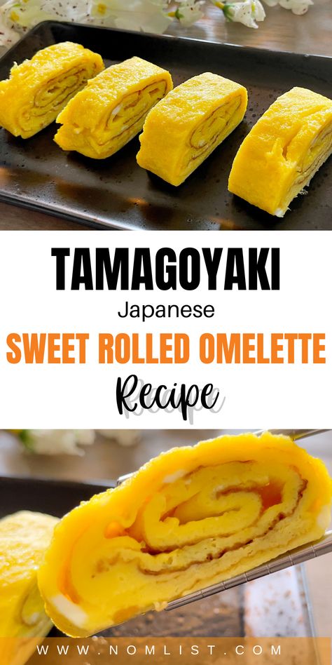 Japanese Eggs Breakfast, Sweet Rolled Omelet, Sweet Egg Sushi, Japanese Sweet Omelette, Sweet Eggs Breakfast, Japanese Sweet Egg Recipe, Japanese Egg Breakfast, Japanese Rolled Egg, Japan Side Dish