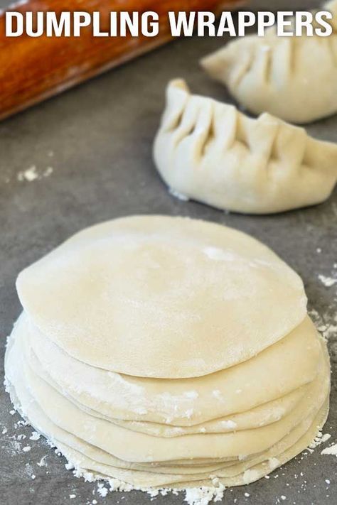 Easy to make homemade dumpling dough recipe. Better than store bought ones. This simple recipe only uses 3 basic ingredients. #dumplings #dough #wrappers #easyrecipe #elmundoeats Homemade Dumpling Dough, Dumpling Dough Recipe, Homemade Dumplings Dough, Won Ton, Dumpling Dough, How To Make Dumplings, Homemade Dumplings, Dumpling Wrappers, Chinese Dumplings