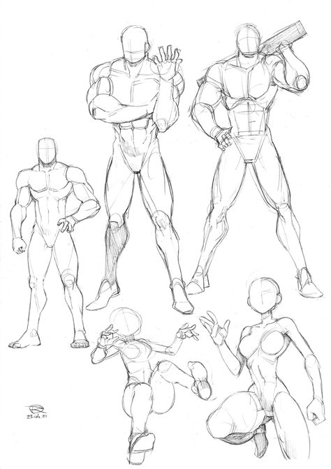 Anime Anotamy, Male Pose Reference Drawing Dynamic, Dynamic Poses Sketch, Superhero Poses Reference, Sketch Base, Poses Sketch, Human Drawing Reference, Hero Pose, Art Anatomy