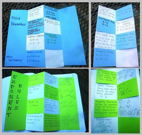 Algebra foldables. middle-school-math Math Foldables, Interactive Student Notebooks, Math Tools, Math Notebook, Math Journal, Math Interactive, Math Interactive Notebook, Maths Algebra, Math Journals