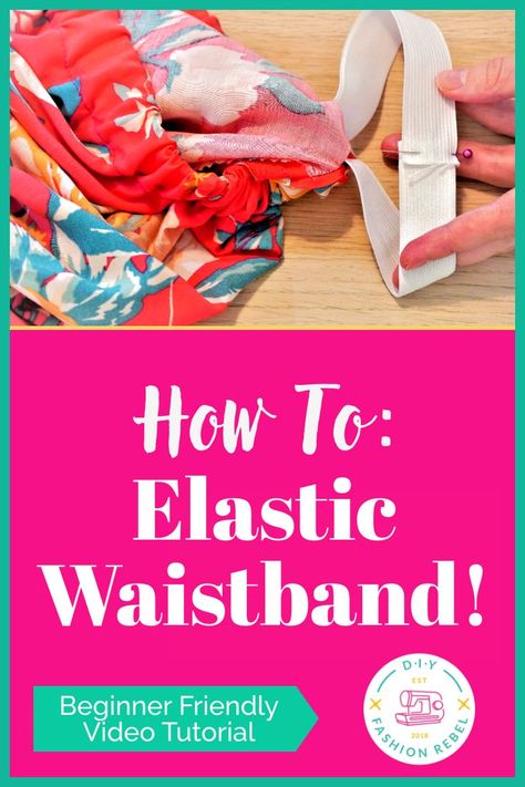 Sewing For Beginners Step By Step [vídeo] FEC How To Sew Elastic Waistband Pajama Pants, Diy Pajama Pants, Elastic Waistband Tutorial, Design Your Own Clothes, Sew Your Own Clothes, Sewing Creations, Sew Zipper, Basic Sewing, Sewing Elastic