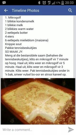 Mikrogolf melktert Melktert Recipe, Milktart Recipe, Easy Microwave Recipes, Easy Tart Recipes, Tart Dessert, Tart Baking, Cake Baking Recipes, World Food, Microwave Recipes